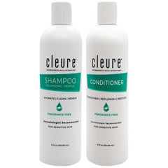 Shampoo volumisant Cleure en flacon, apporte volume sans irritants.