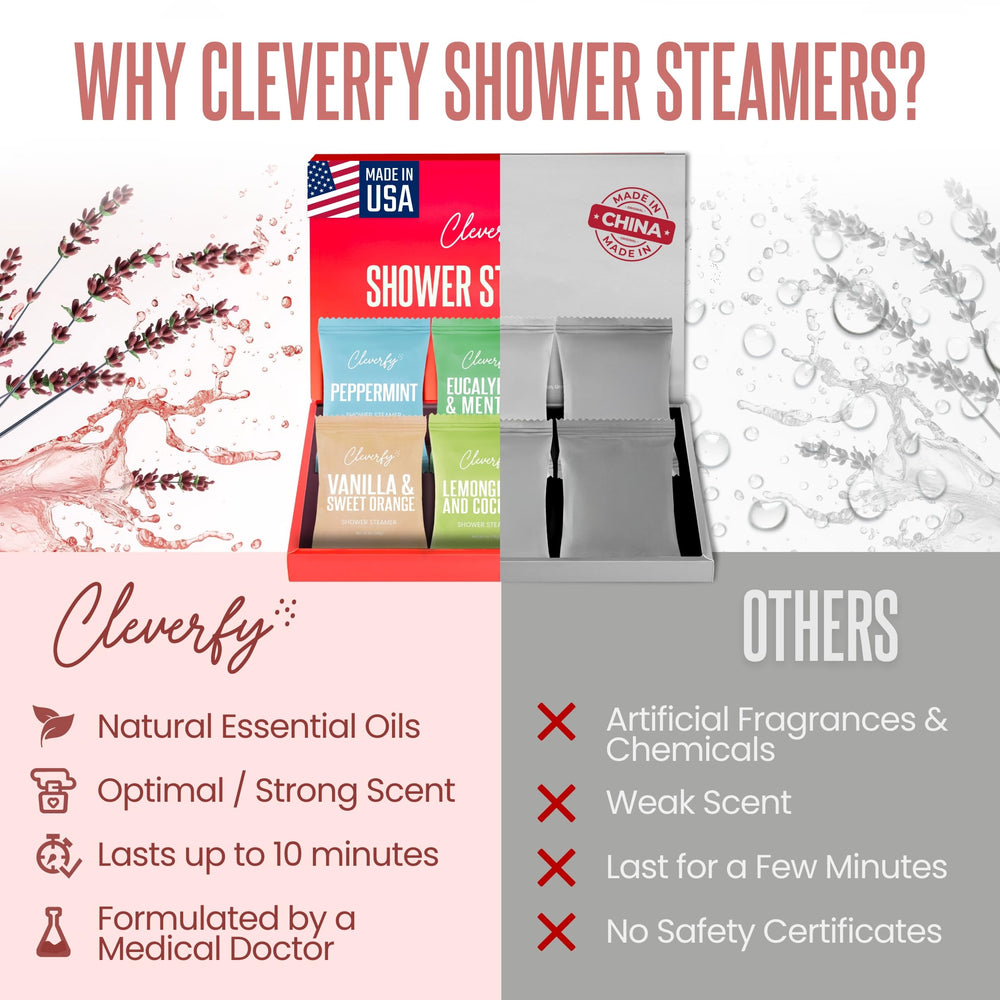 CLEVERFY Emballage Saint-Valentin – coffret élégant avec 6 tablettes aromathérapie.