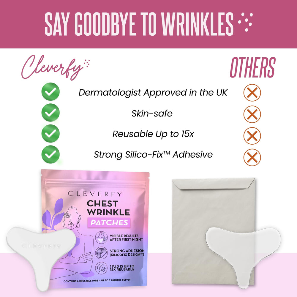 Application facile CLEVERFY décolleté: patch silicone pour peau lisse.