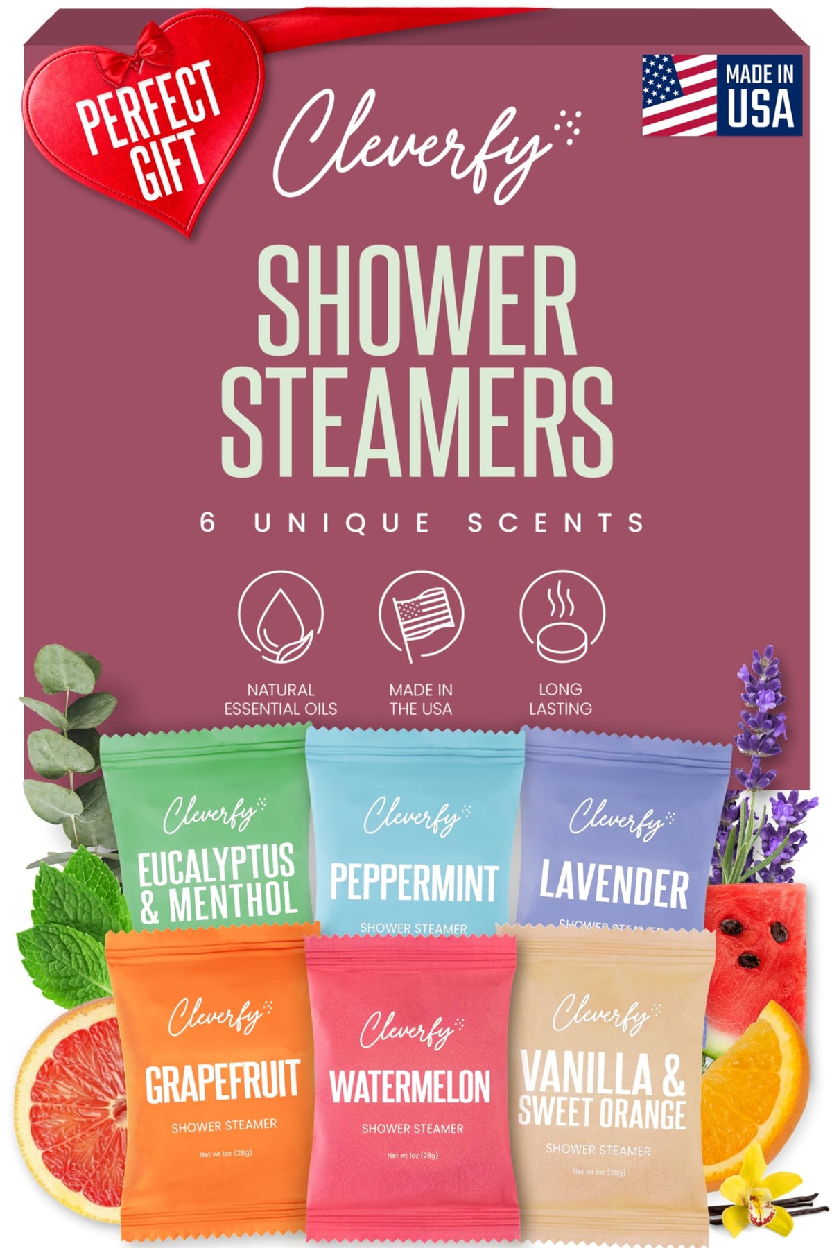 CLEVERFY Shower Steamers lavande: détente spa à domicile avant le coucher