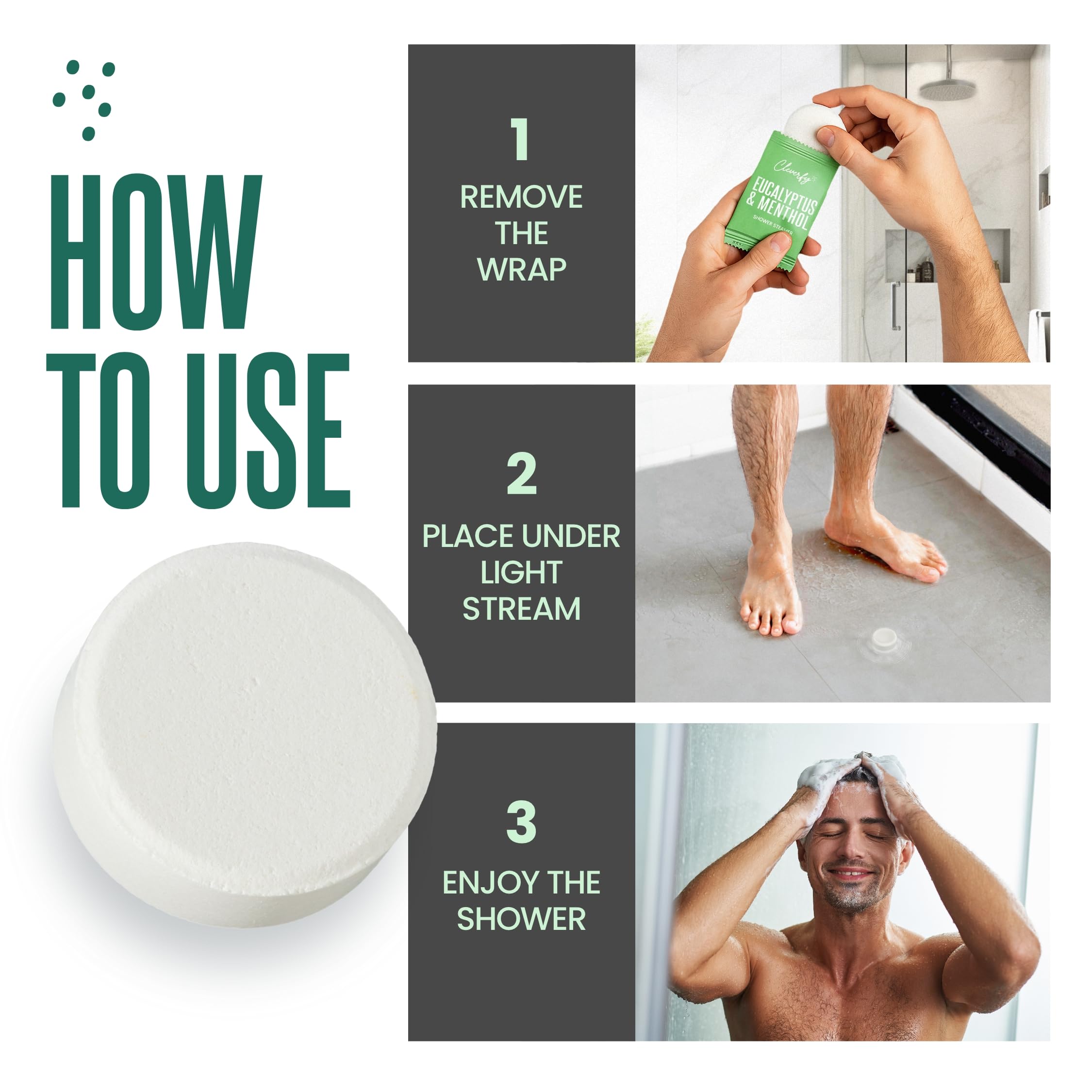 Cleverfy Shower Steamer pack-valentin : coffret bien-être à offrir.