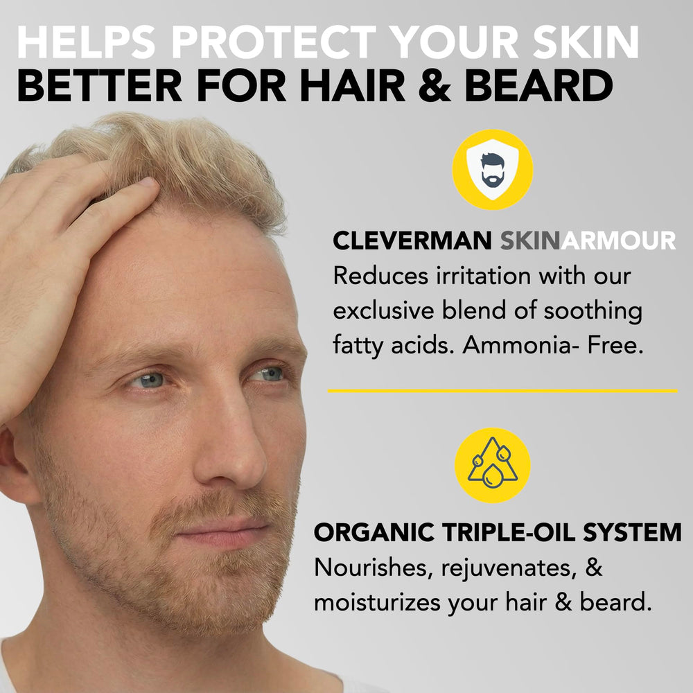 CLEVERMAN nettoyant post-coloration retire les résidus en douceur.