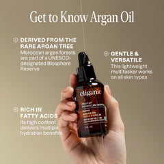 Cliganic application huile d'argane cheveux pour nourrir et lisser.