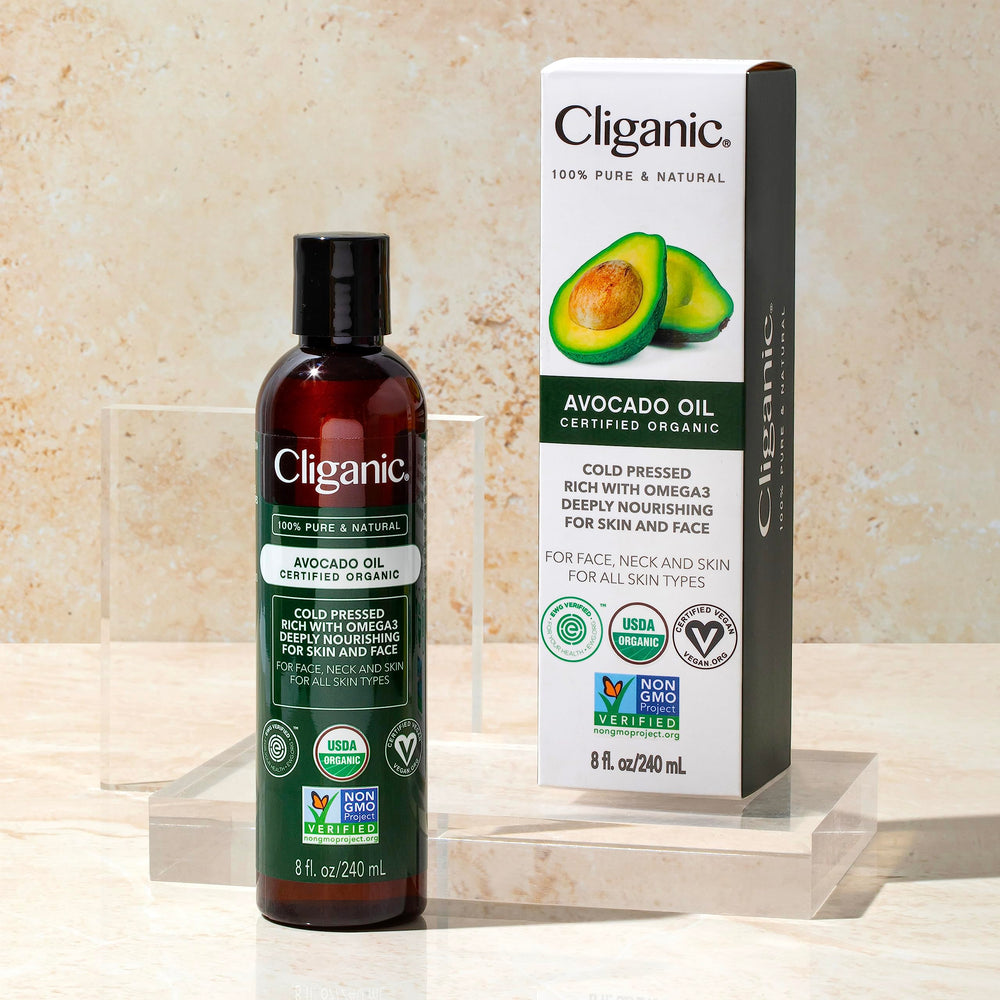 Cliganic Avocado Oil ingrédient unique, riche en acides gras essentiels.