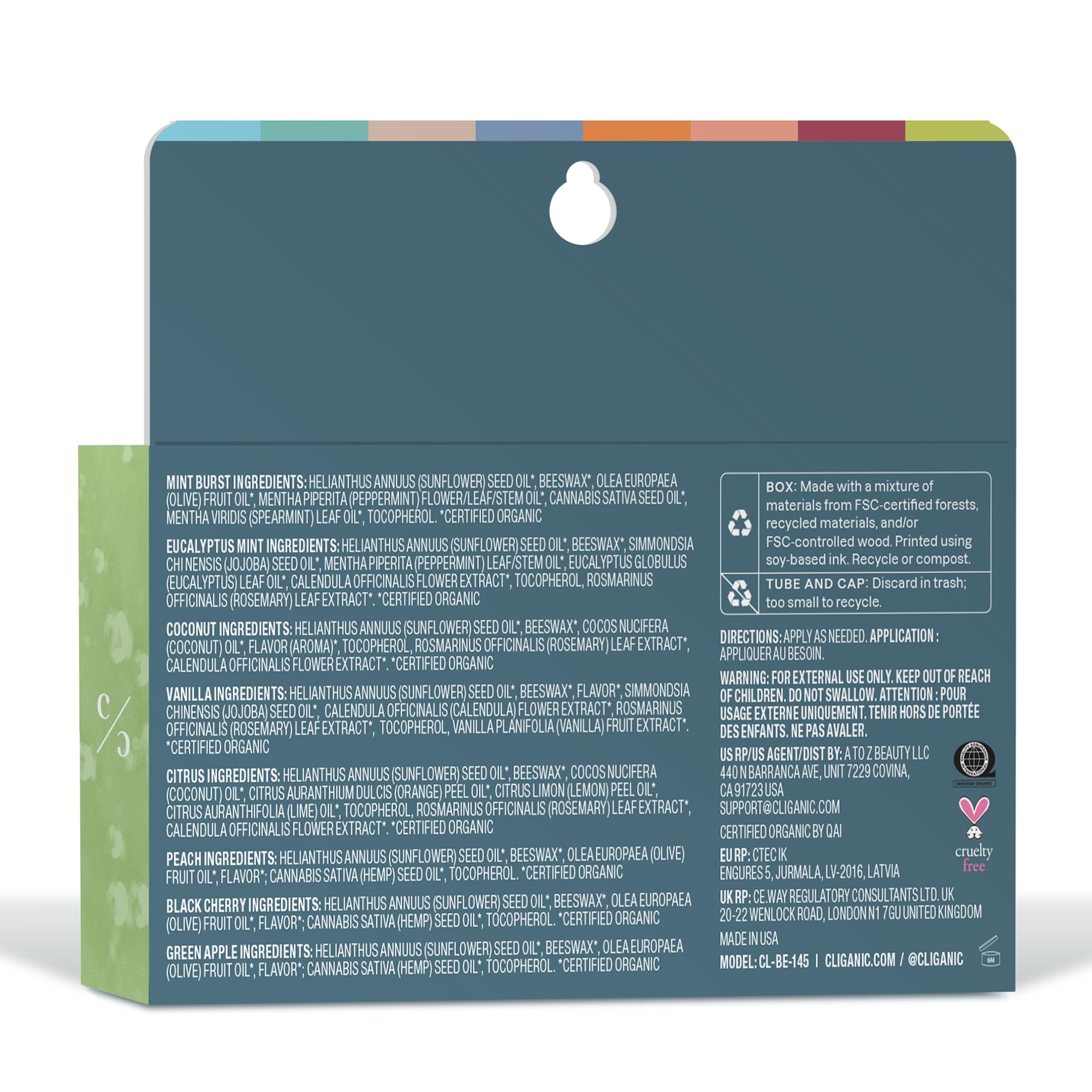 Baume Lèvres Cliganic format voyage, petit et léger pour vos déplacements.