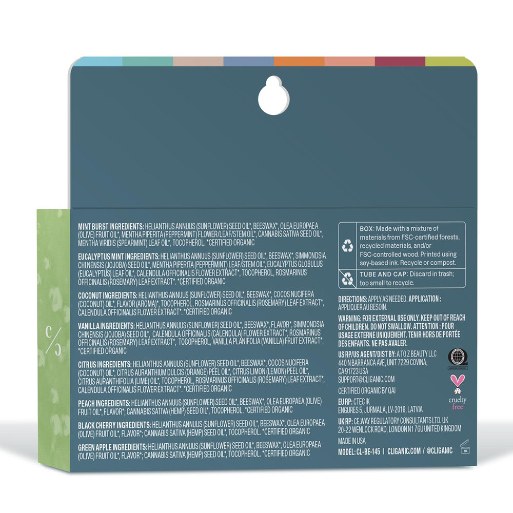 Baume Lèvres Cliganic format voyage, petit et léger pour vos déplacements.