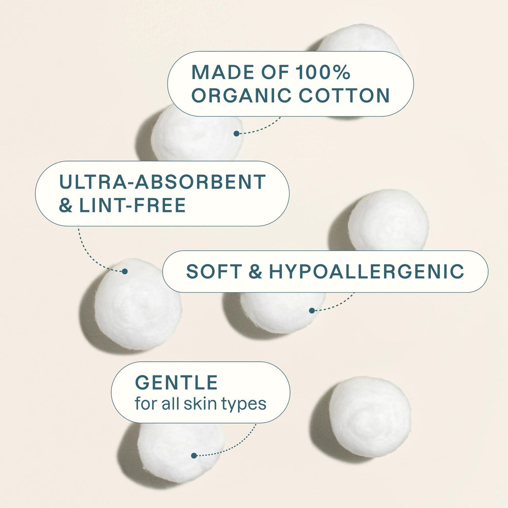 Boules hypoallergeniques Cliganic, adaptées à tous types de peau et sensibilité.