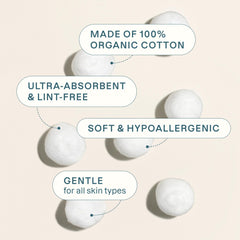 Boules hypoallergeniques Cliganic, adaptées à tous types de peau et sensibilité.