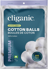Boules coton Cliganic super jumbo, douceur idéale pour le visage