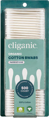 Cliganic coton-tiges organiques 500 emballage pour soin délicat
