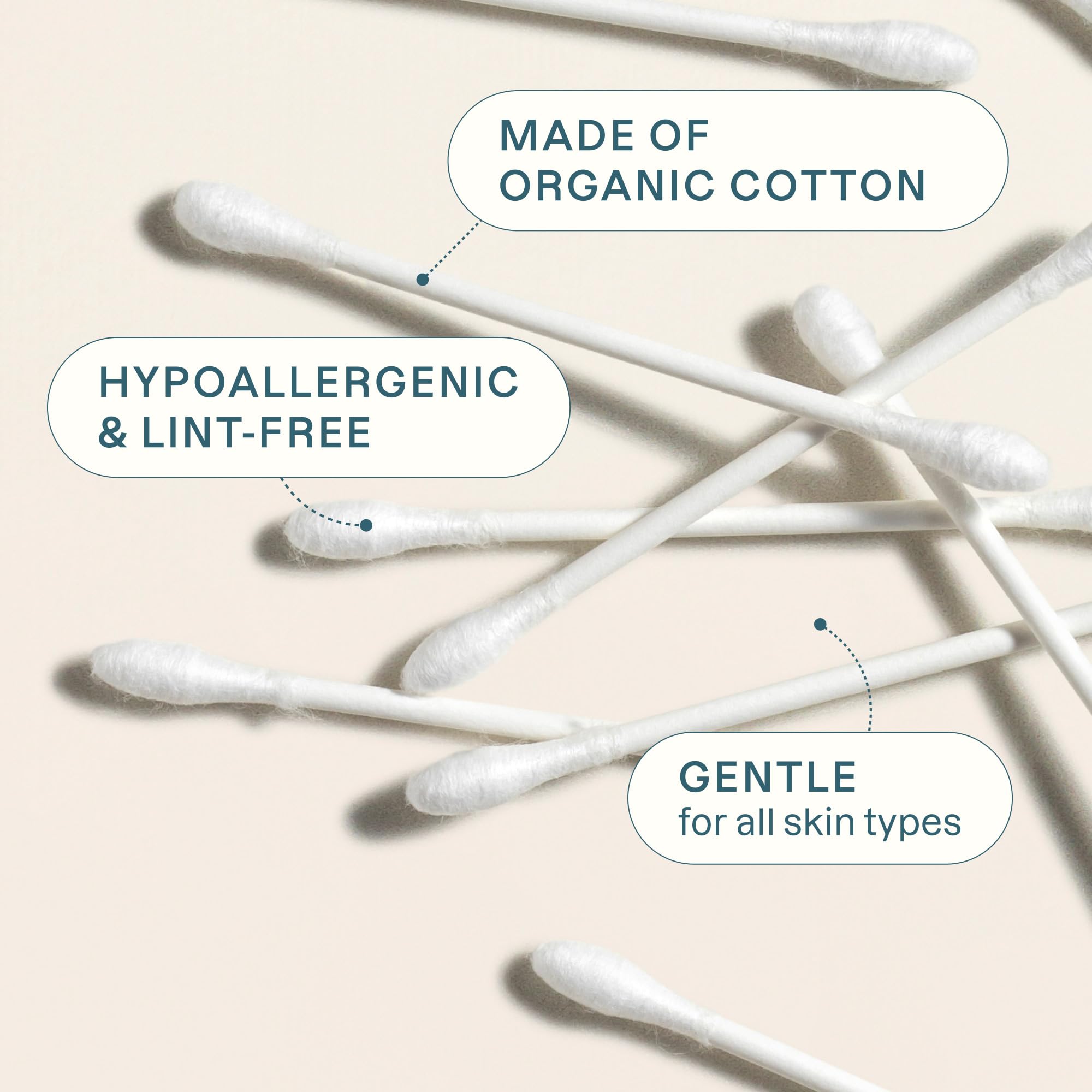 Cliganic coton-tiges organiques pour soin beauté précis et doux