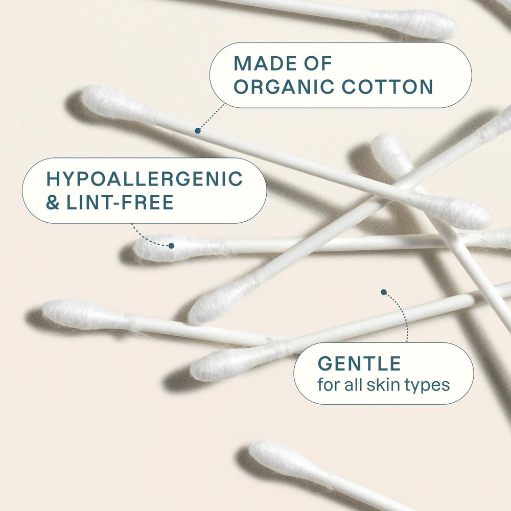 Cliganic coton-tiges organiques pour soin beauté précis et doux