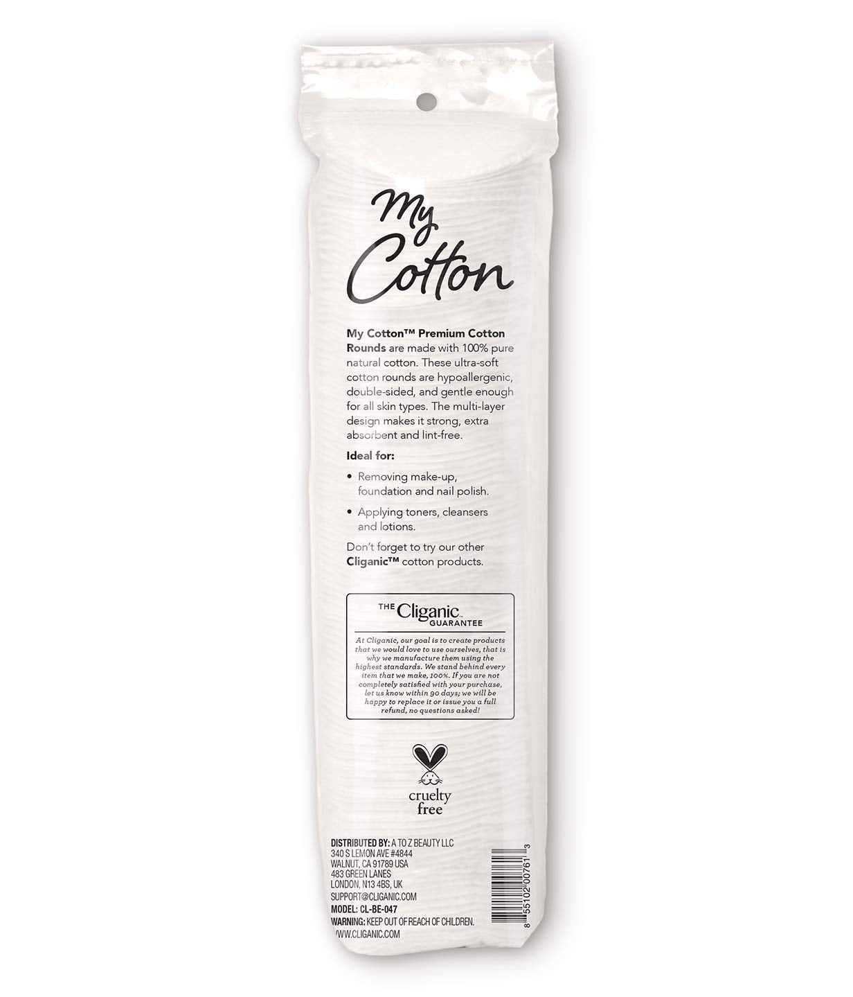 Disques coton Cliganic absorbants, pour capter les liquides efficacement.