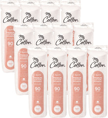 Disques coton premium de Cliganic, lot 1080, idéal pour le démaquillage quotidien.