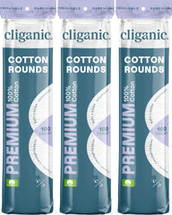Cliganic disques coton visage 300 pour démaquillage en douceur