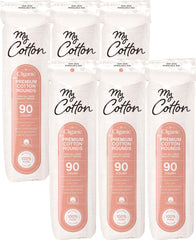 Disques coton visage Cliganic, 540 unités, pour démaquillage en douceur.