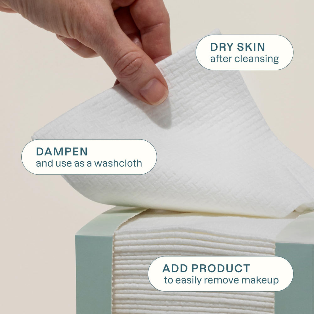 Lingettes Cliganic visage XL, hypoallergéniques et jetables pour une peau saine.