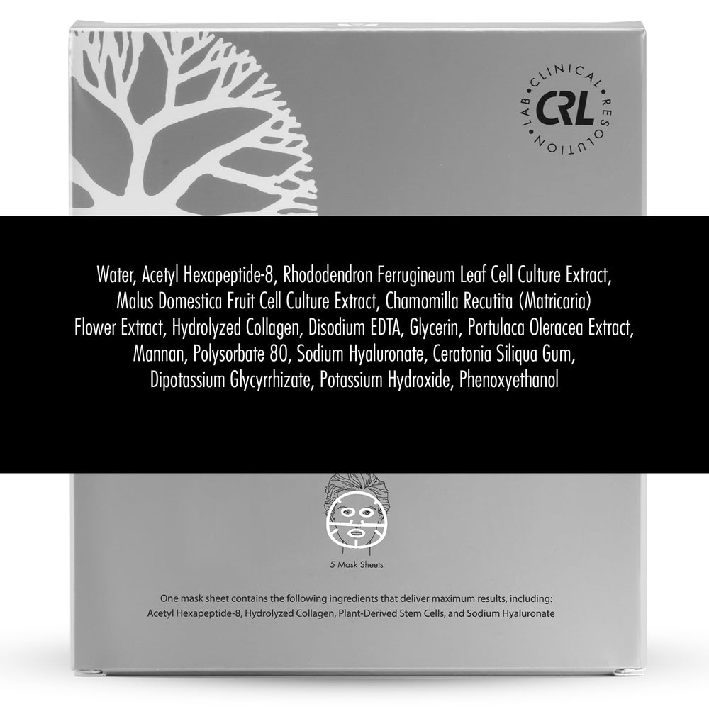Clinical Resolution CRL masque aqua-gel apaisant avec aloé et camomille pour calmer les rougeurs.