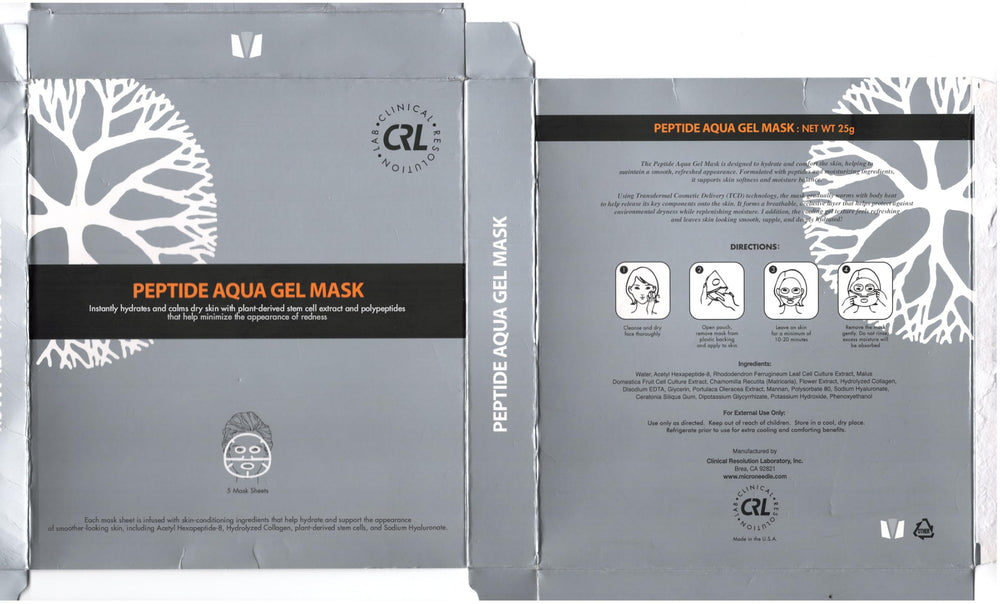 Clinical Resolution CRL masque aqua-gel fabriqué aux États-Unis et pack pratique de 5 masques.