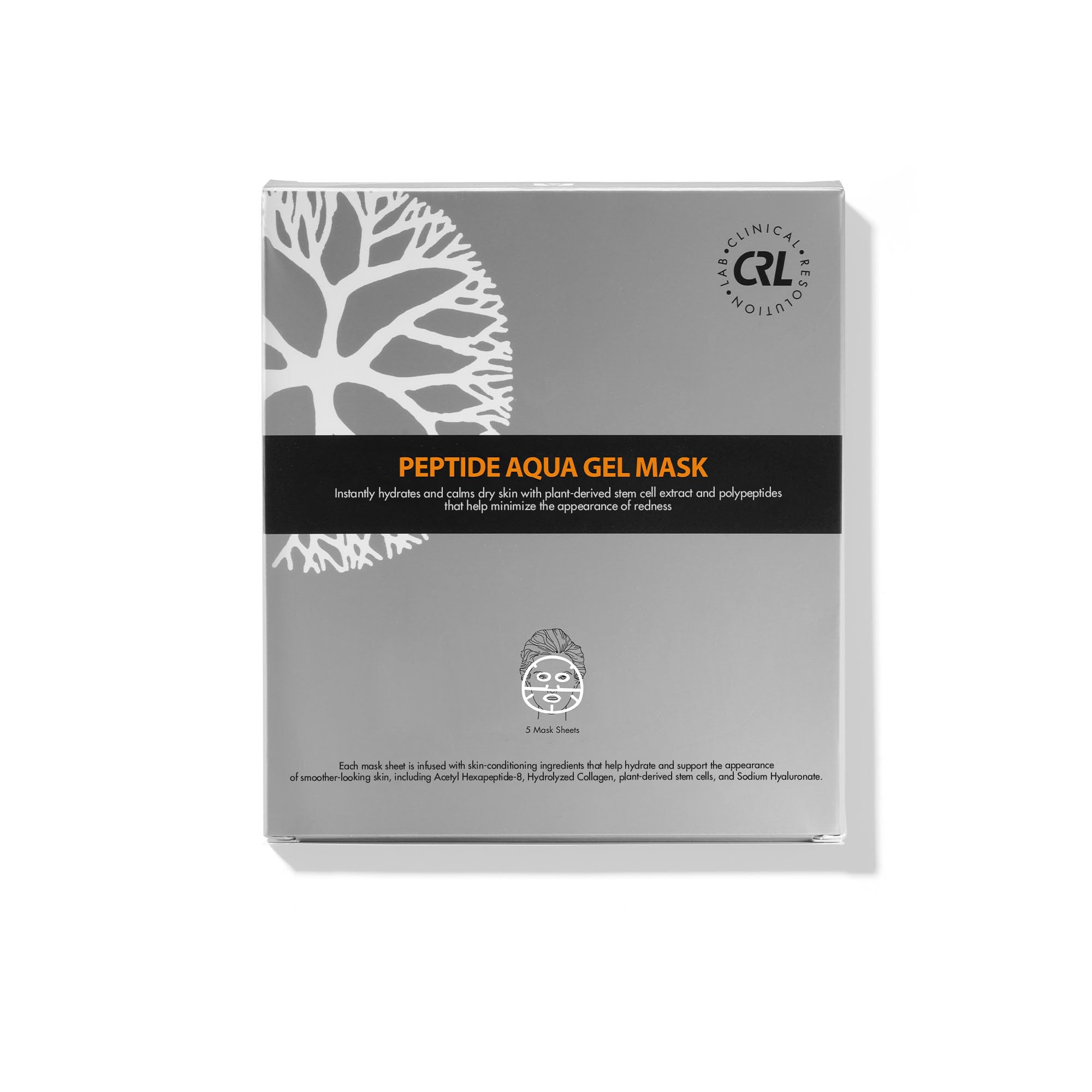 Clinical Resolution CRL masque aqua-gel pour hydratation immédiate de la peau sèche.