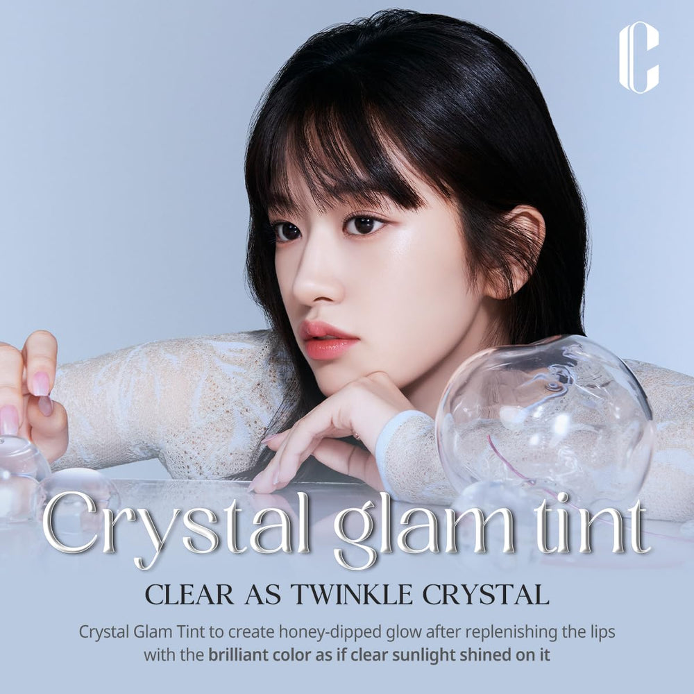 CLIO Crystal Glam Tint close-up demonstrates weightless, smooth glide.