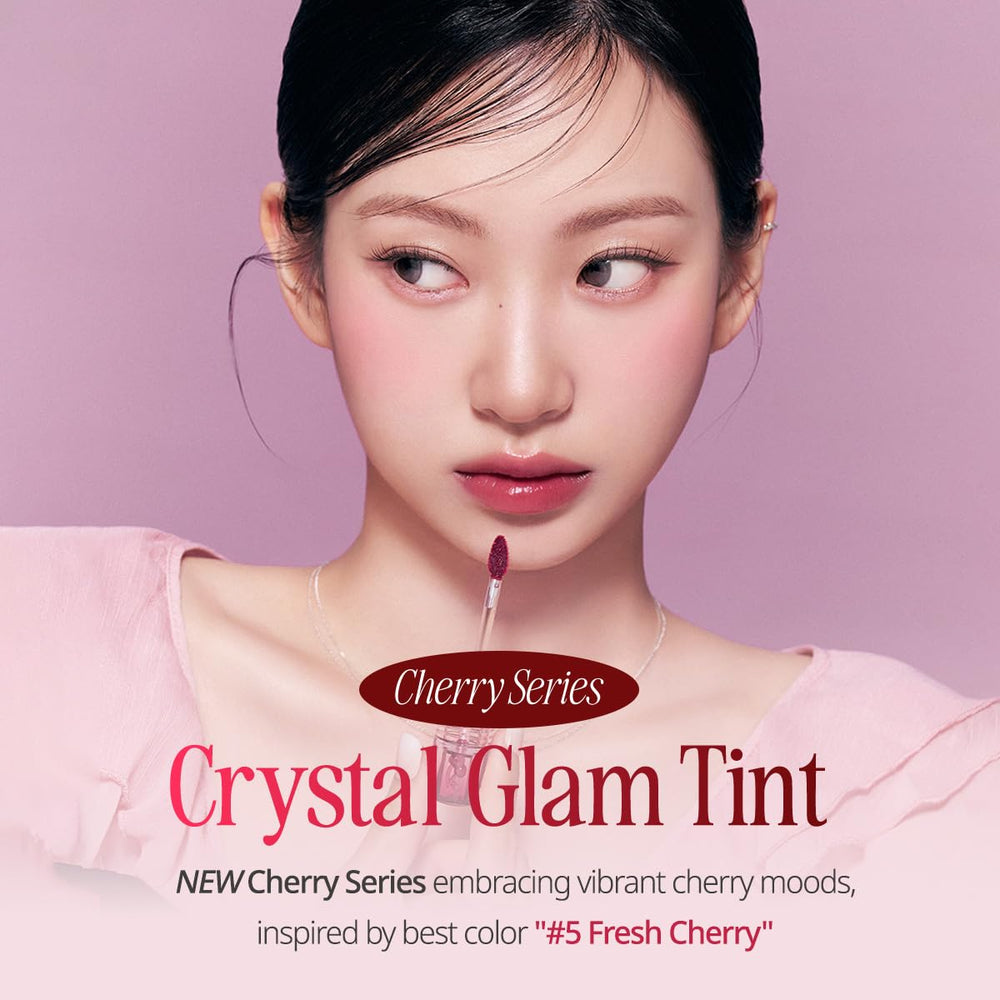 CLIO Teinte Cristal Glam, finition brillante pour des lèvres vitrées.