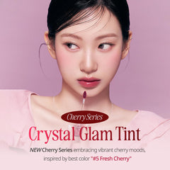 CLIO Teinte Cristal Glam, finition brillante pour des lèvres vitrées.