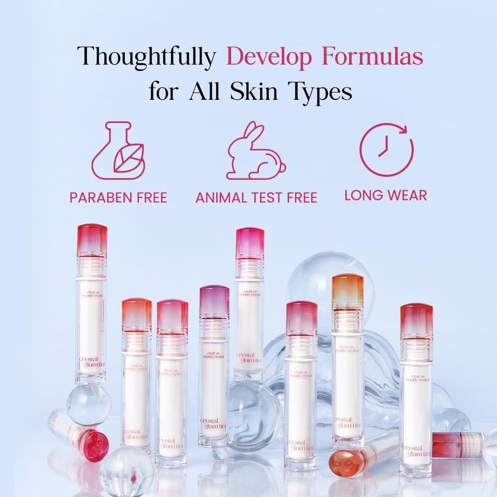CLIO Crystal Glam Tint packaging enables easy one-swipe glam.