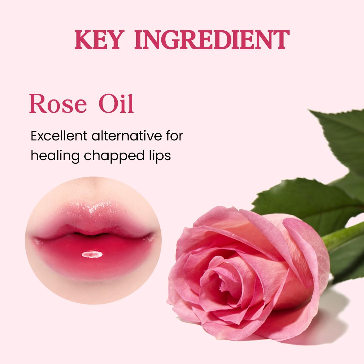 Couleur vive et transparente du Cristal Glam Tint sur les lèvres.