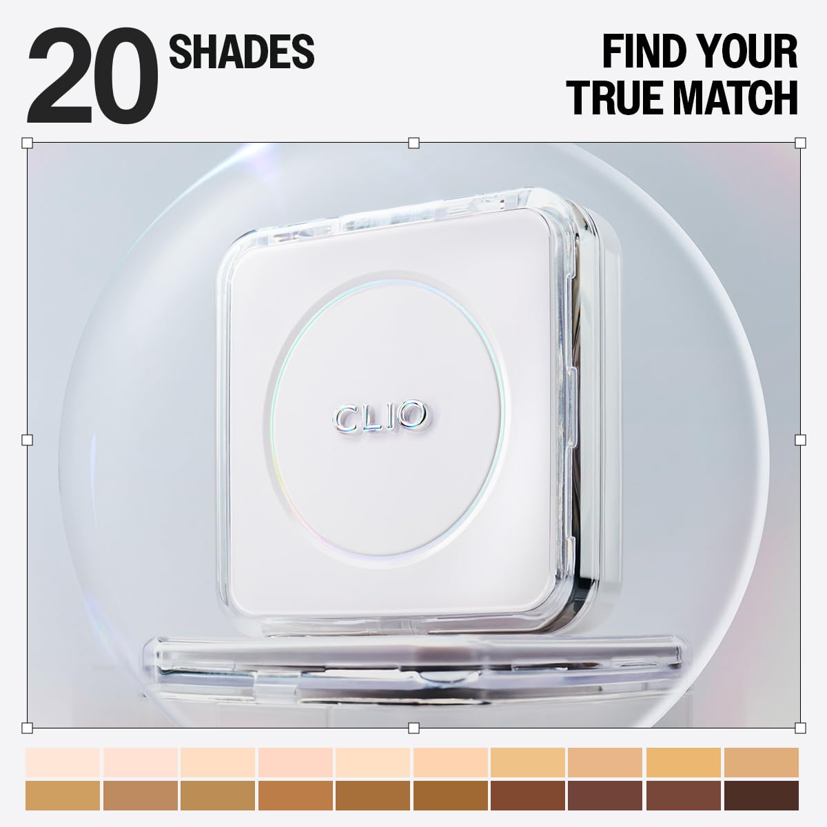 CLIO Kill Cover Founwear Cushion, fini naturel mat pour un look discret et durable.