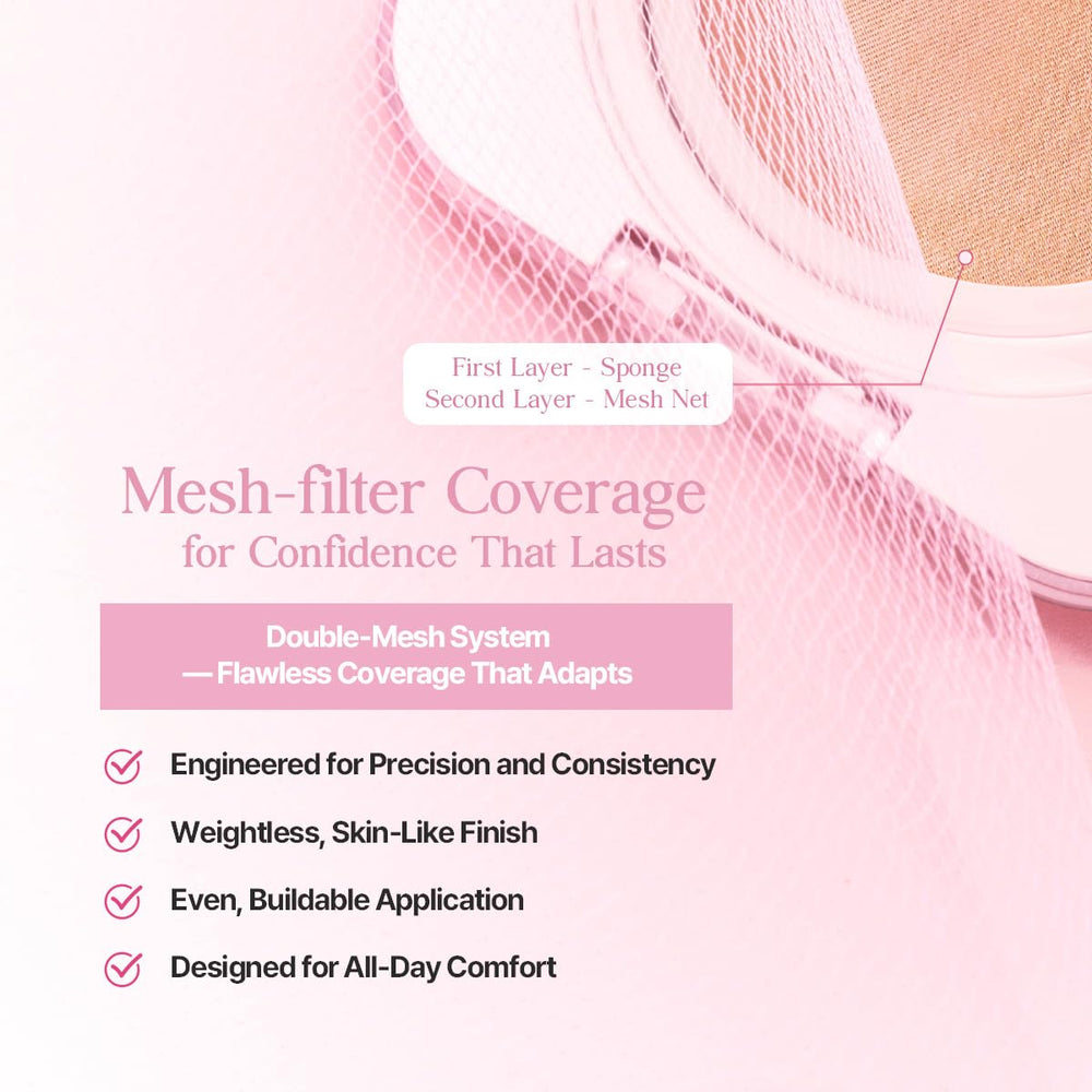 CLIO Kill Cover Mesh Glow – fini radieux qui unifie le teint sans surcharge.