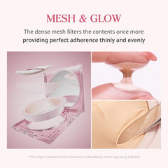 Puff en forme de goutte d’eau facilitant l’application autour du nez et des contours.