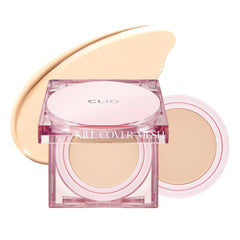 CLIO Kill Cover Mesh Glow Cushion – flacon lumineux pour un teint frais toute la journée.