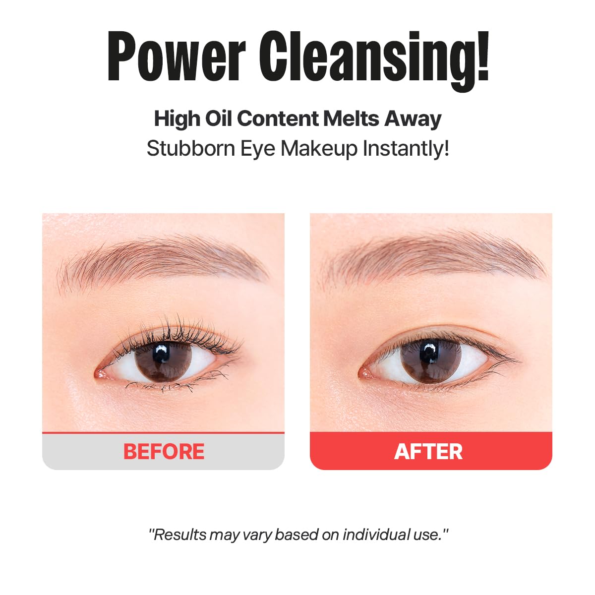 CLIO Kill Lash Demaquillant Yeux – résultats propres et frais sur les cils après usage.