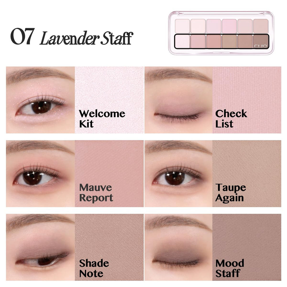 CLIO PROFESSIONAL Palette Yeux Air 07 Lavender Staff idéale du naturel au look soirée.