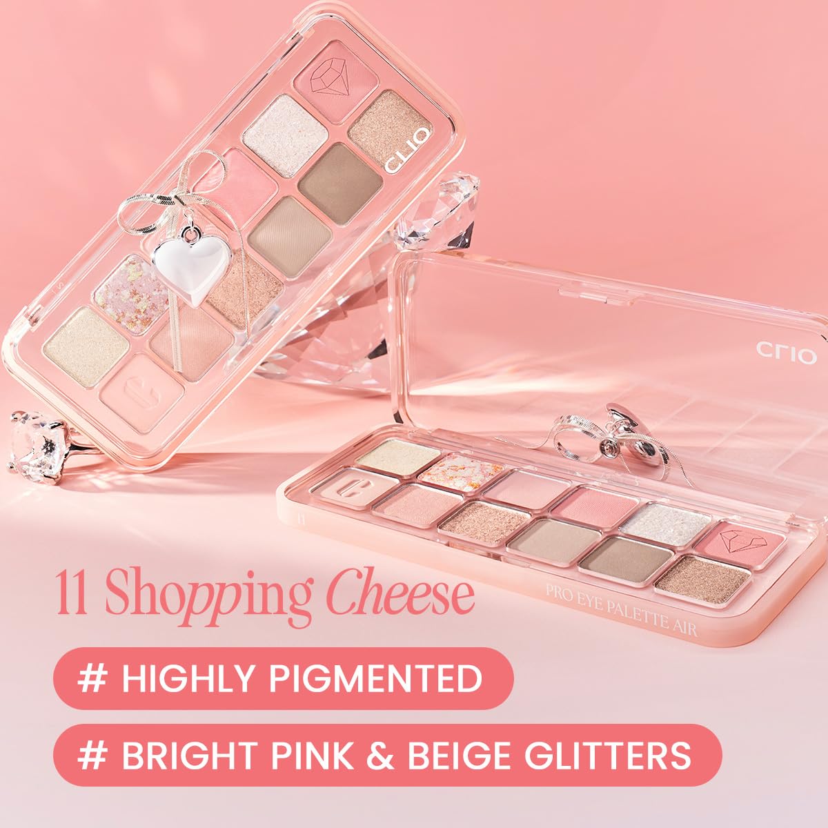 CLIO PRO PALETTE YEUX AIR – fards pailletés pour des accents glamour.