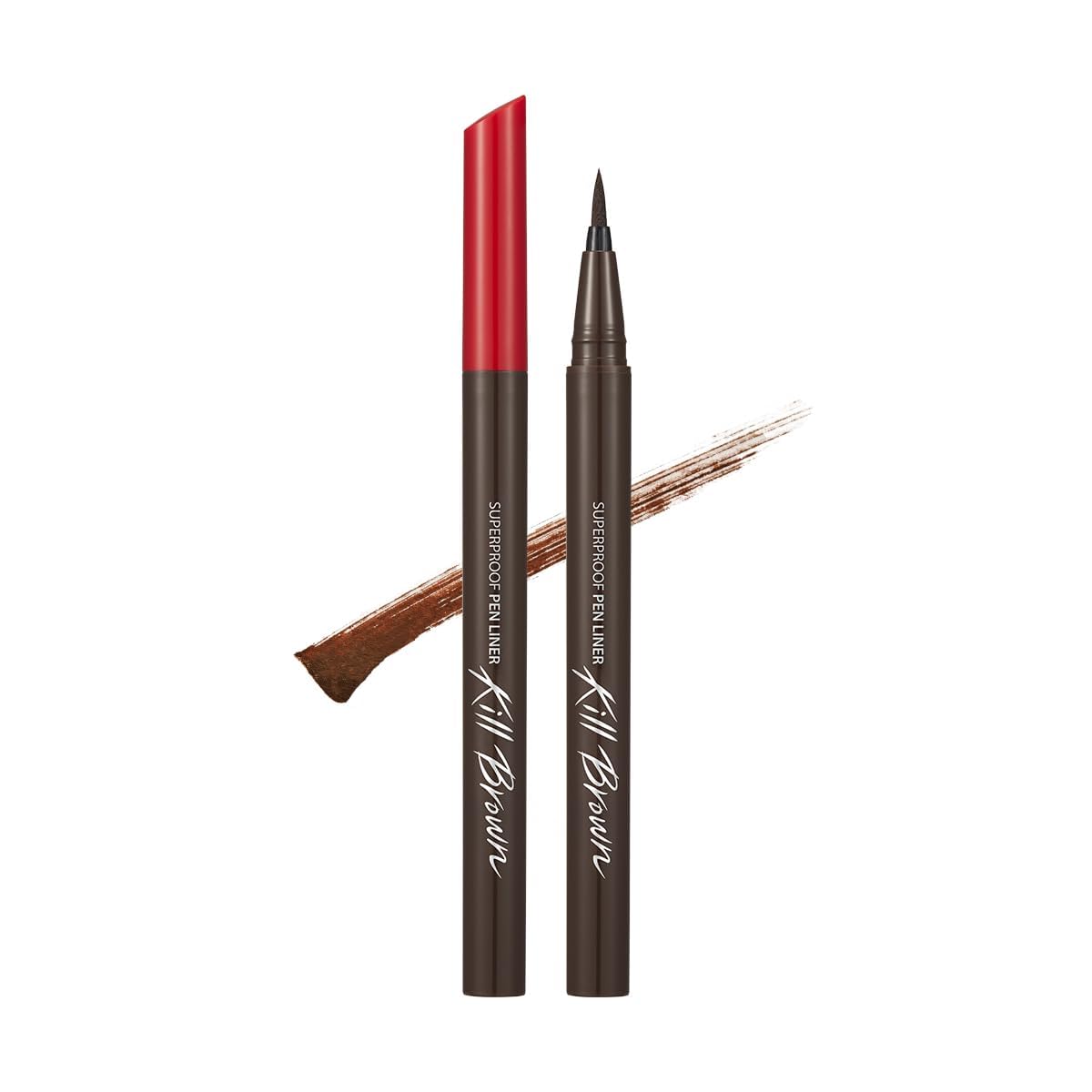 CLIO Superproof Eyeliner a pointe precise brun intense.