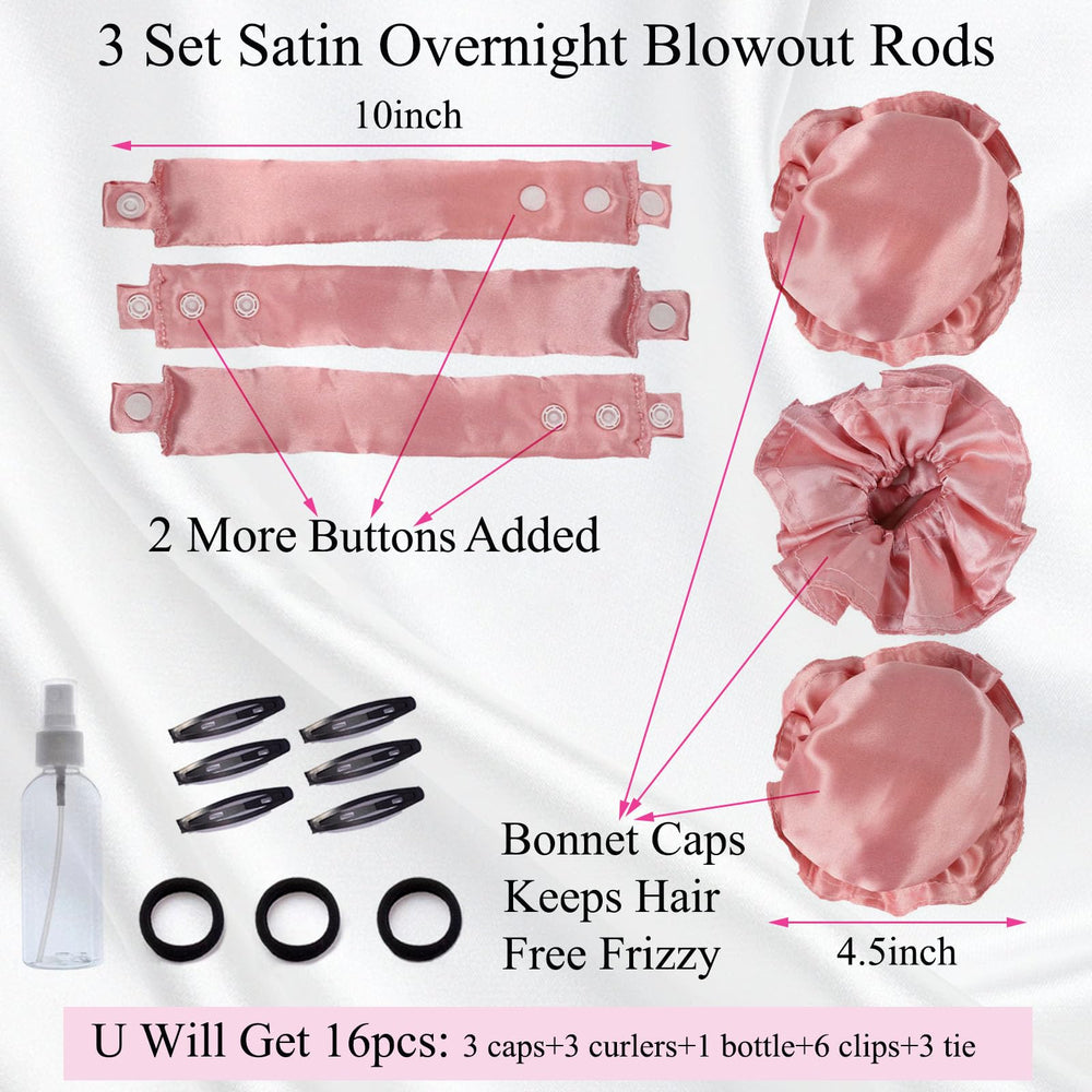 Capuche satin CLIONE Bun Bons protège les cheveux pendant le sommeil.