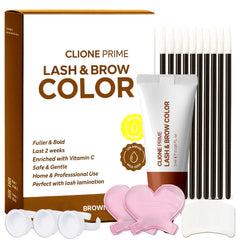 CLIONE PRIME kit-coloration yeux-sourcils brun : définition durable à domicile.
