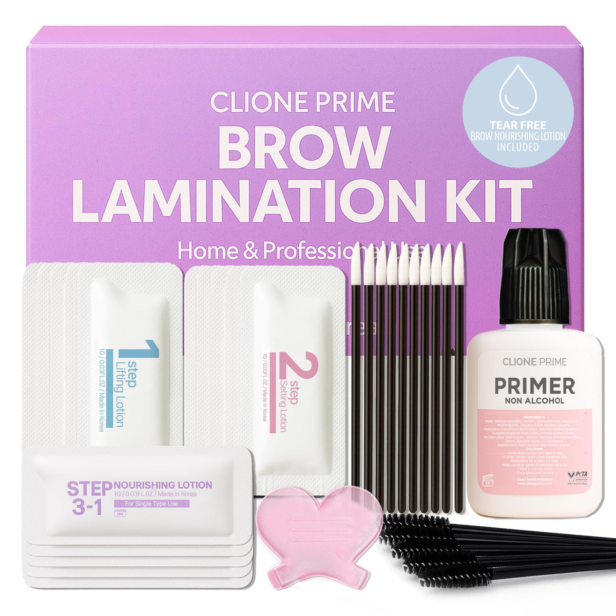 CLIONE PRIME kit-lamination-sourcils-domicile : lamination précise pour des sourcils définis.