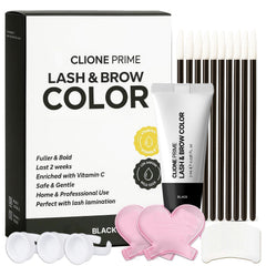 CLIONE PRIME kit-teinte-cils-sourcils : teinte durable pour cils et sourcils, effet naturel.