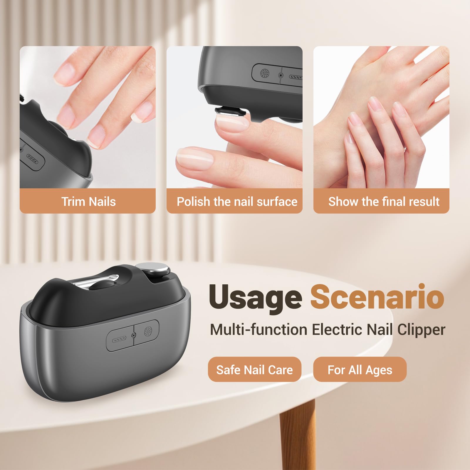 Clip-ongles électrique compact voyage: compagnon idéal pour les déplacements.