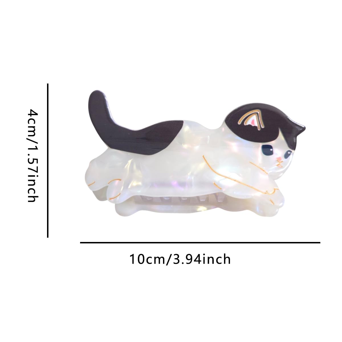 Clip Sugar pince cheveux chat design simple, idéale pour un style rapide et sécurisé.