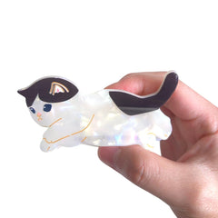 Clip Sugar pince cheveux chat ressort plastique antirouille assure une tenue fiable.