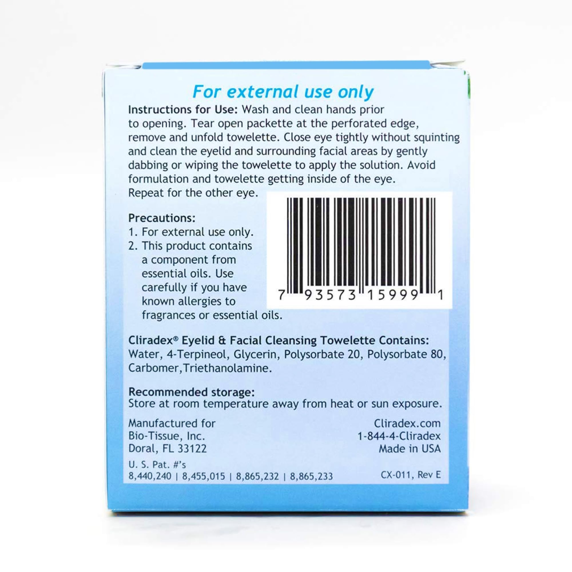 Cliradex Lingettes ophtalmologiste – formulation scientifiquement adaptée