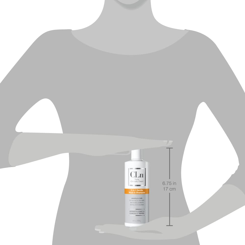 CLn 2-en-1: utilisation quotidienne recommandée pour peau et cheveux.