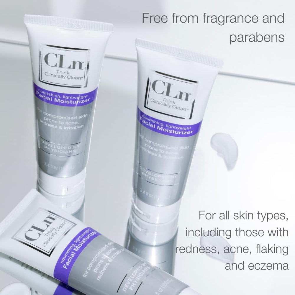 CLn Hydratant Visage hypoallergenique-noncomedogene: formule légère adaptée peau sensible.