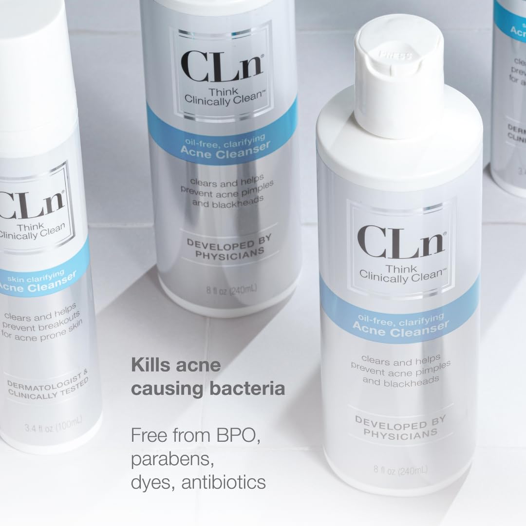 CLn nettoyant acné - après rinçage, peut être suivi d'un soin hydratant.