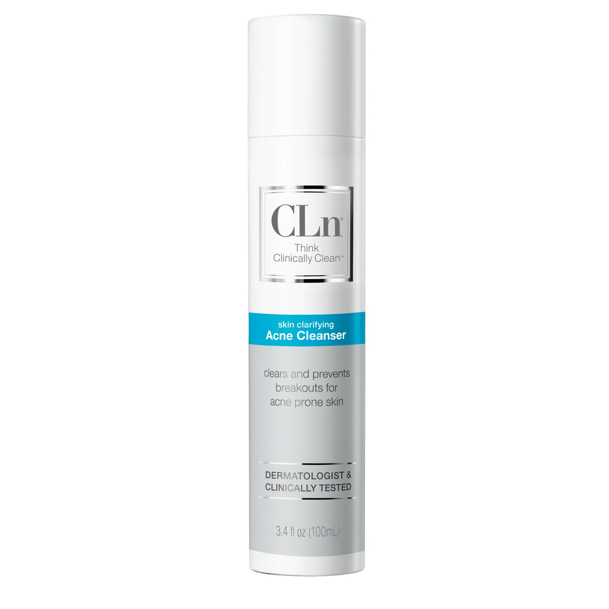 CLn Nettoyant Acne Visage: gel à 0,5% acide salicylique pour peau nette et purifiée.