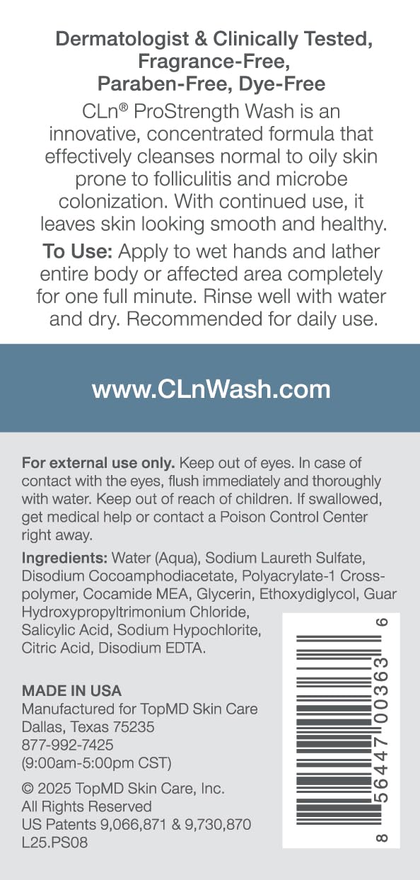 CLn ProStrength Wash – texture gel, exfolie en douceur les cellules mortes.
